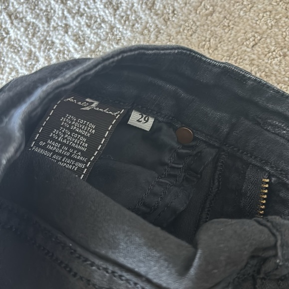 7 for all mankind black stretch skinny jeans - Picture 4 of 4